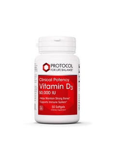 Protocol For Life Balance Protocol Vitamin D3 50000 Iu Immune Support Healthy Bones And Teeth 50 Softgels  - Image 1