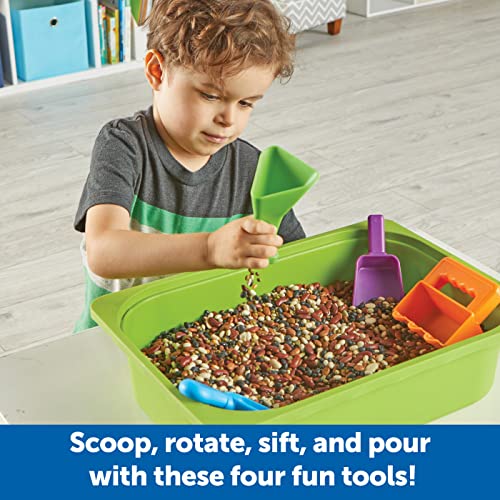 Learning Resources Helping Hands Sensory Scoops Fidget Sand Toys Water Bin Play Tool Set Fine Motor Games Toddler Daycare Essentials Preschool Sensory Bin Toys Outdoor Toys for Toddlers 35 - Image 3