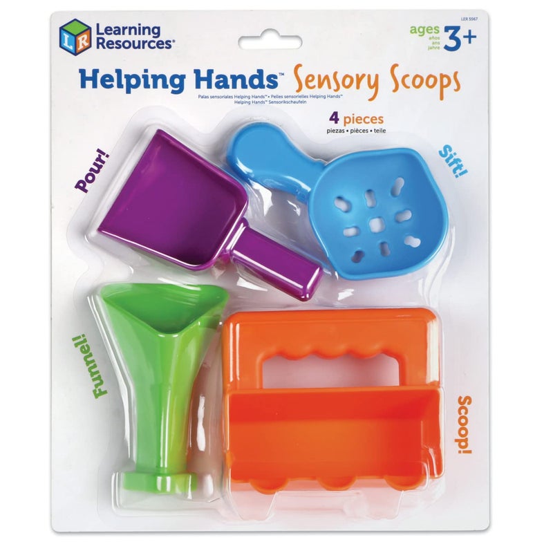 Learning Resources Helping Hands Sensory Scoops Fidget Sand Toys Water Bin Play Tool Set Fine Motor Games Toddler Daycare Essentials Preschool Sensory Bin Toys Outdoor Toys for Toddlers 35 - Image 2