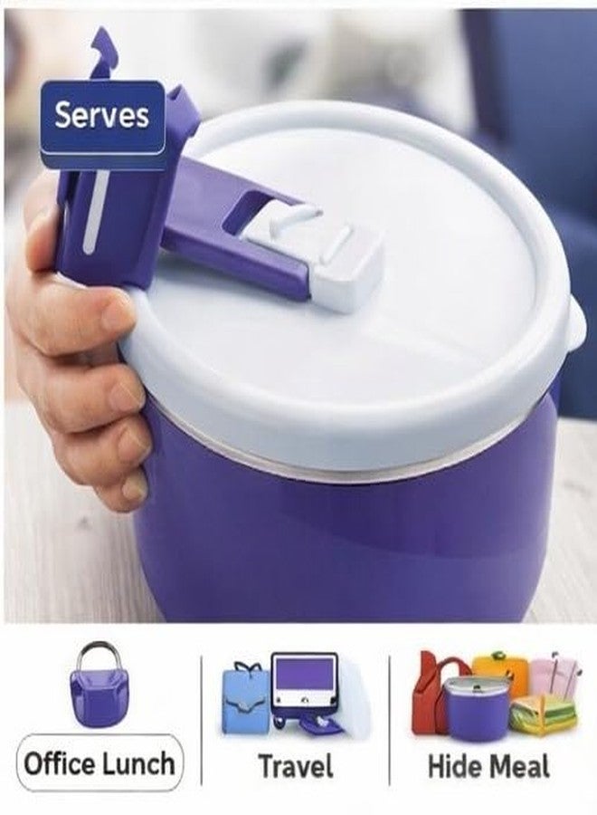 JASYXO Leak Proof Insulated Food Container with Secure Lock Lid – Double Wall Stainless Steel Thermal Bowl for Soup, Curry & Noodles – Easy Grip Handle Lunch Box for Kids & Adults - Image 5