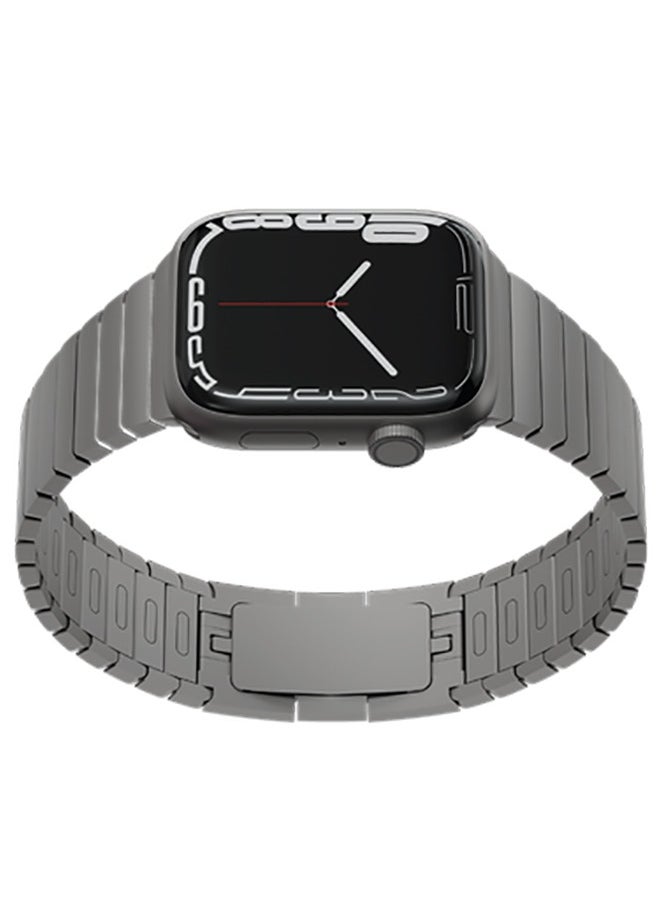 Apple Eclipse Metal Watch Strap 49MM / No Tool Required for Size Adjustment / Built-In Band Removable Button / SUS304 Stainless Steel - Titanium