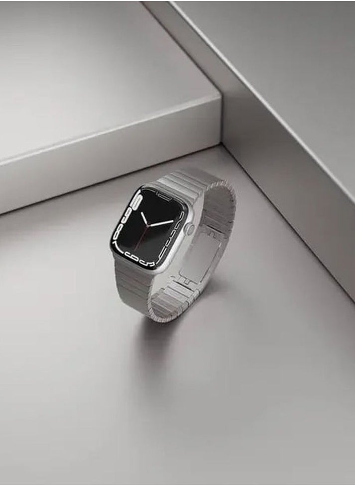 Apple Eclipse Metal Watch Strap 49MM / No Tool Required for Size Adjustment / Built-In Band Removable Button / SUS304 Stainless Steel - Titanium