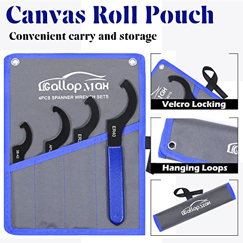 GallopMax 4Pcs Universal Coilover Spanner Wrench Set, Shock Wrench Adjustable Spanners for Most Car and Motorcycle Coil Over Shock Adjustments - Image 3