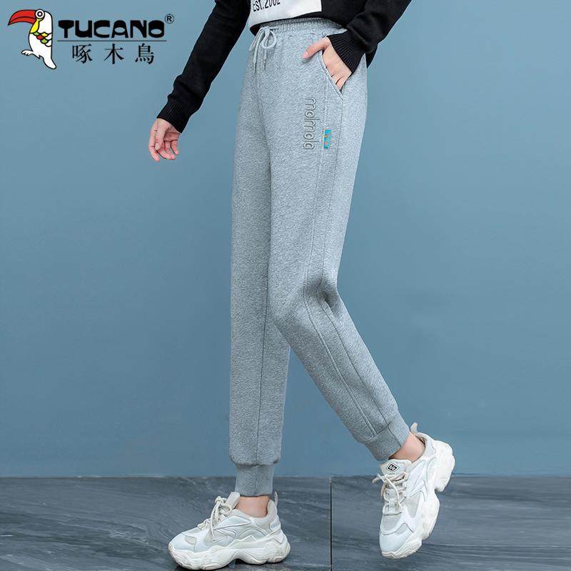 Woodpecker black pants women's autumn and winter 2025 new popular spring and autumn women's casual Harlan ankle sports pants - Image 2