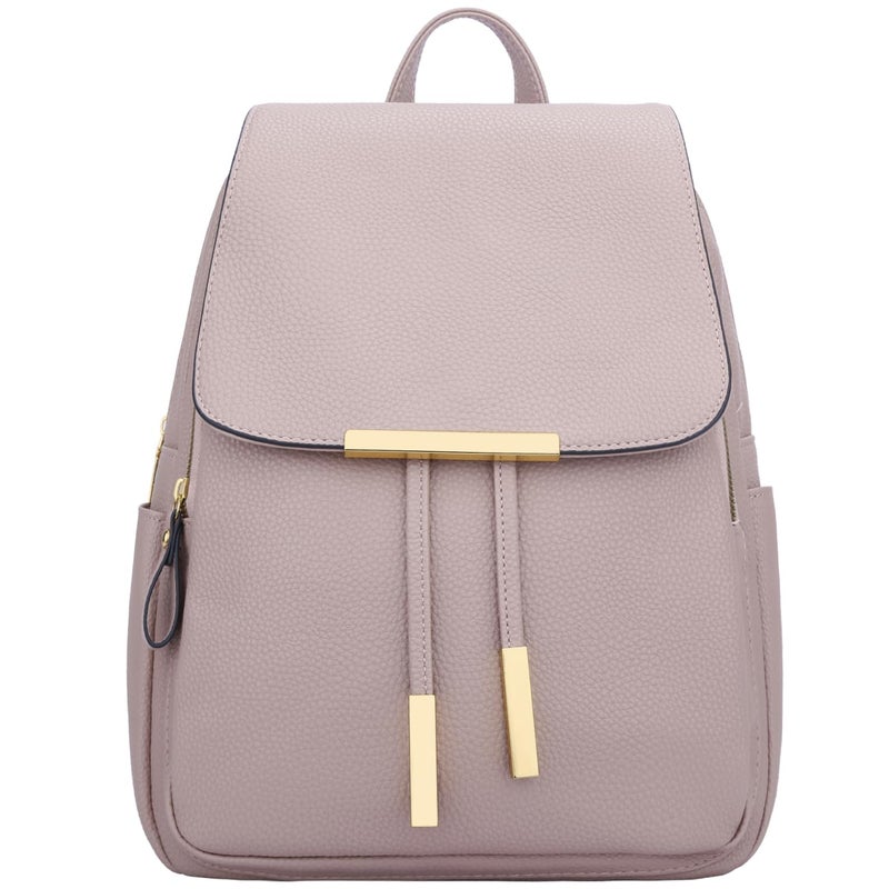 KKXIU Trendy Leather Backpack Purse for Women and Ladies Shoulder Travel Daypacks Bags (A-Pink) - Image 3