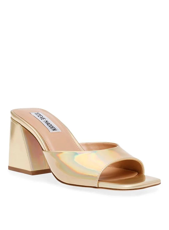ستيف مادن Glowing Gold Women's Heeled Sandals