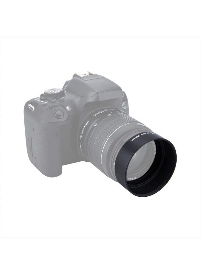 JJC 55mm Screw-in Mount Standard Aluminum Metal Lens Hood Shade for Lenses with 55mm Front Filter Thread for Nikon AF-P DX Nikkor 18-55mm f/3.5-5.6G,Sony 85mm f/2.8 Alpha A-Mount Standard Prime Lens - Image 5