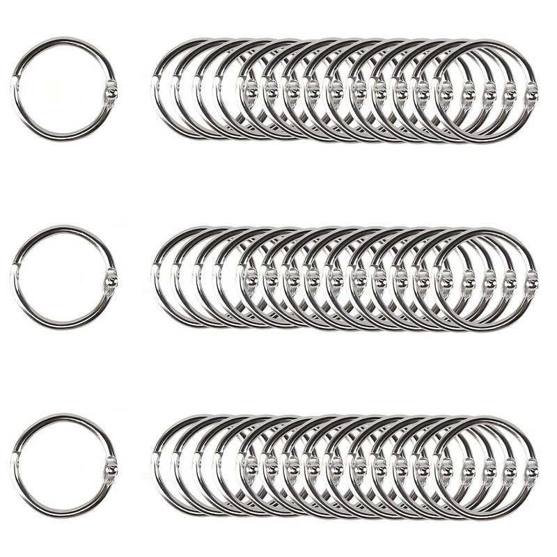Binder Rings 36 Pack 1 Inch Loose Leaf Rings Index Card Rings for Flash Cards Study Organization Craft Office Supplies Key Rings - Image 2