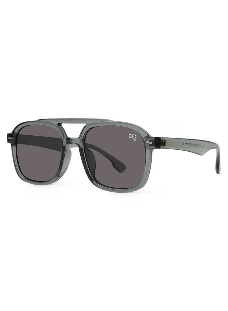 Woggles  Designer Grey Square Sunglasses| Men & Women| 100% Uv Protection  | Best Price UAE
