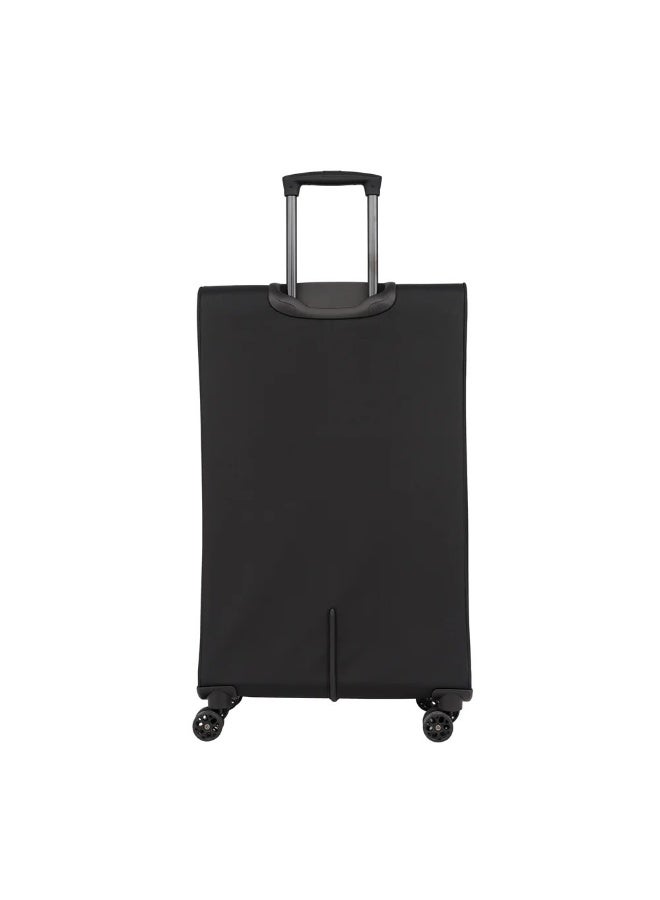 TOM CRUISER Legacy 28 Inch Soft Luggage Trolley – Blue and Black, 600D PU Leather, TSA Lock, Silent Wheels - Image 3