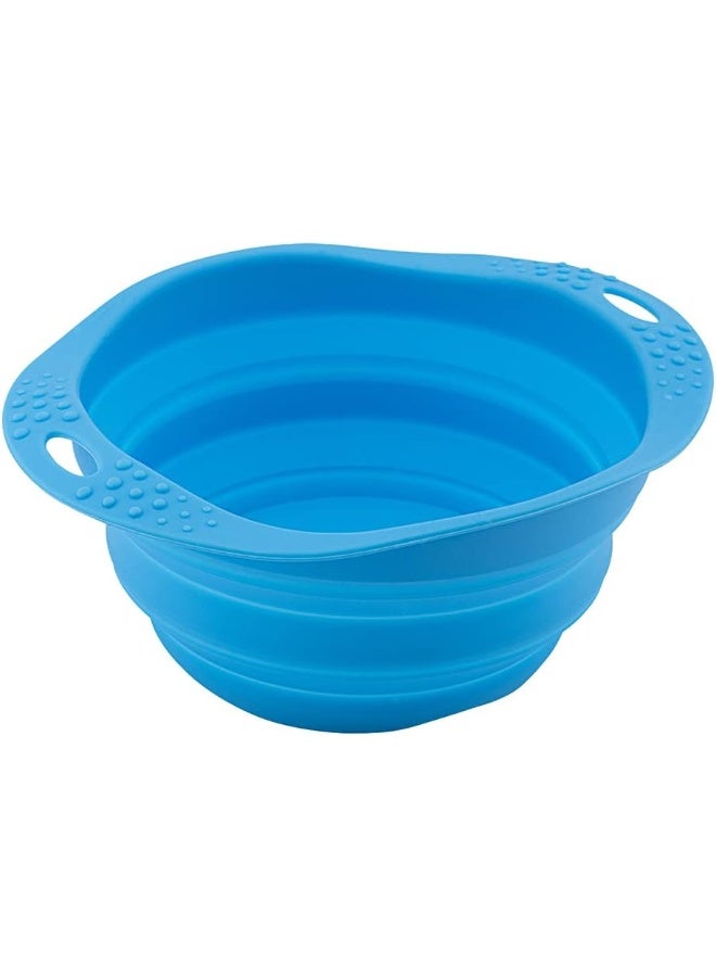 BECO وعاء بيسكو للسفر - وعاء طعام وماء سيليكون قابل للطي للكلاب - صغير - أزرق - Image 1