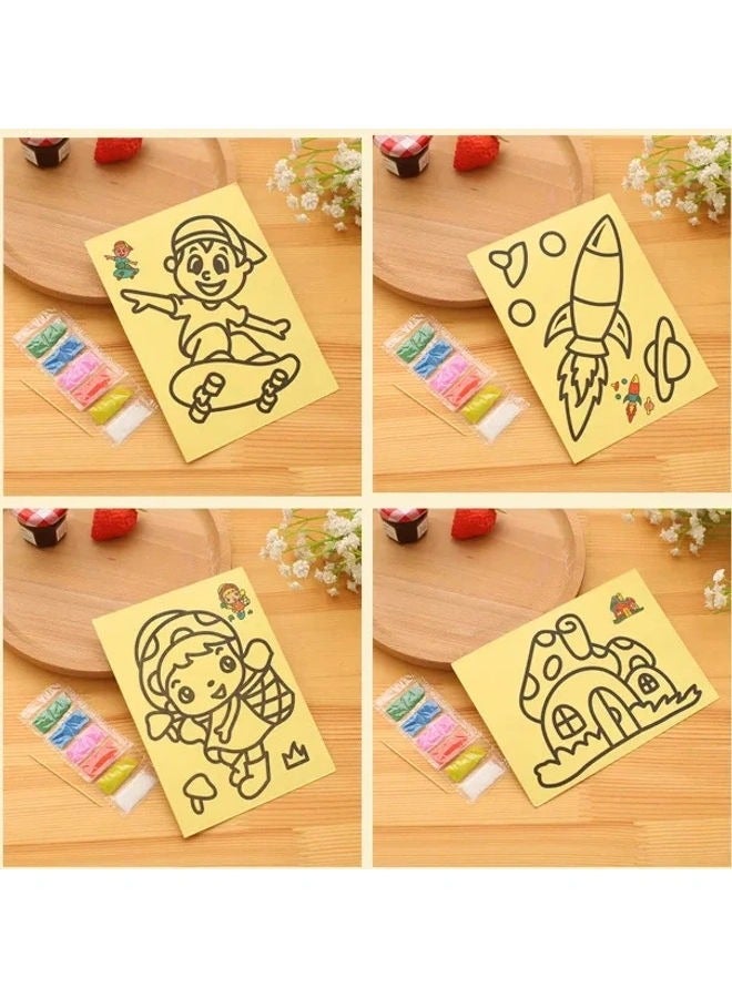 25-PieceSets Sand Art Kit Creative Sand Art Craft Kit DIY Painting Kit for Children ﻿ - Image 3