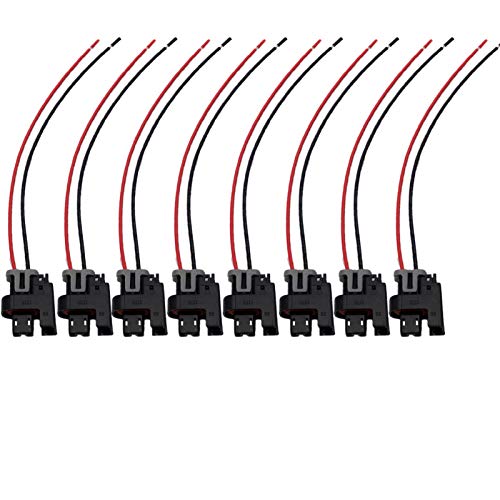LIZAPUS Compatible with LS Truck Fuel Injector Wire Connector Pigtail Plug Mini Multec 2 (8 pack) OEM Tooling, Connector, Lock, Seals, Terminals WPINJ31X8 - Image 1