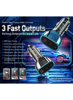 WEKOME A Car Charger with 80W super-fast charging and 3 fast output ports  - Image 4