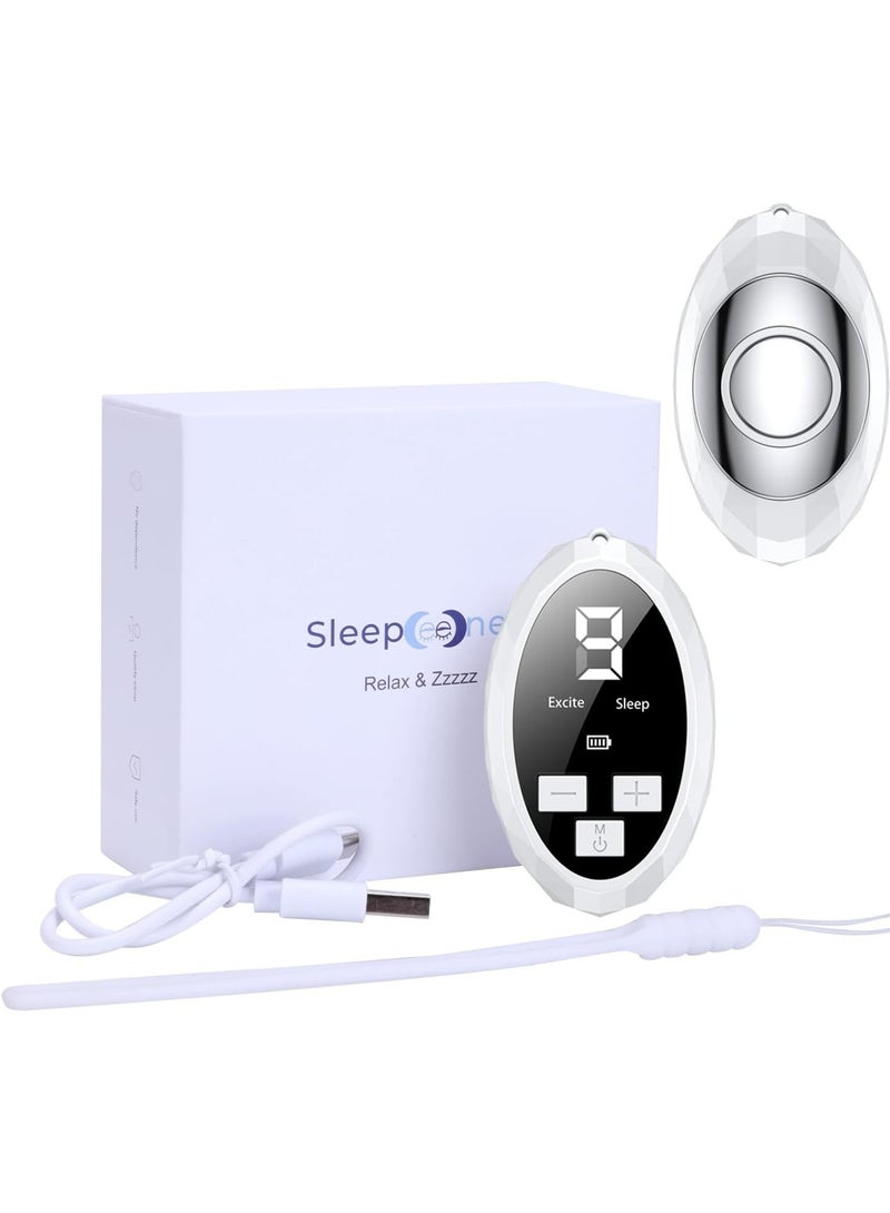 SYOSI Handheld Sleep Aid Device – Ergonomic USB Rechargeable Sleep Instrument for Faster Sleep, Portable Sleep Optimizer, Improves Sleep Pattern (White, One Size) - Image 1