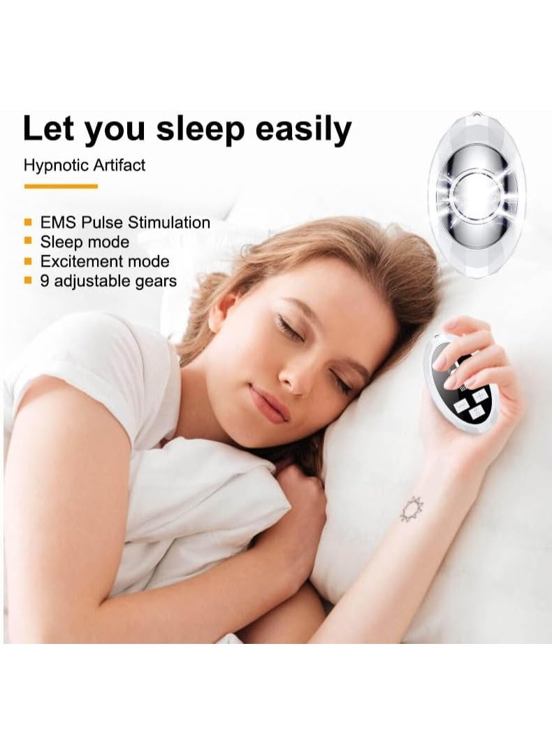 SYOSI Handheld Sleep Aid Device – Ergonomic USB Rechargeable Sleep Instrument for Faster Sleep, Portable Sleep Optimizer, Improves Sleep Pattern (White, One Size) - Image 5