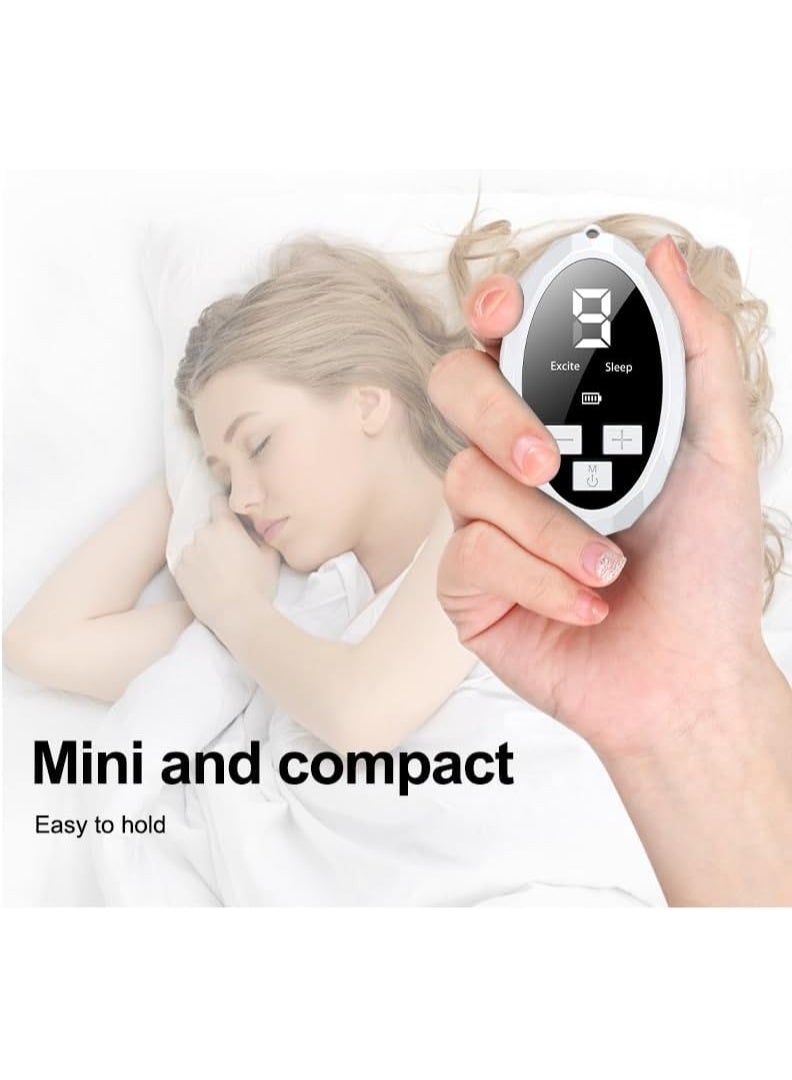 SYOSI Handheld Sleep Aid Device – Ergonomic USB Rechargeable Sleep Instrument for Faster Sleep, Portable Sleep Optimizer, Improves Sleep Pattern (White, One Size) - Image 4