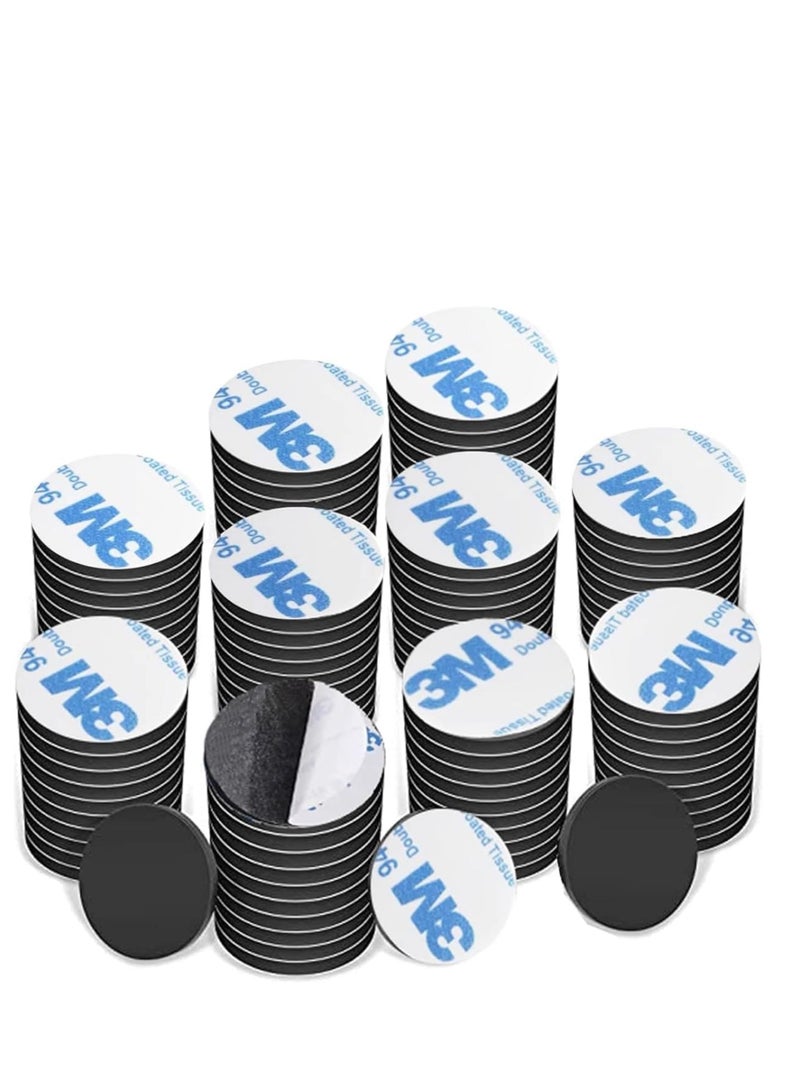FengSVMA Magnetic Dots with 3M Adhesive Backing, Strong Magnetic Circles Flat Rubber Magnet Squares, Sticky Magnet Dots for Most Surfaces, Refrigerator Whiteboard Dry Erase Board (20mm, Round, 100 pcs)  - Image 1