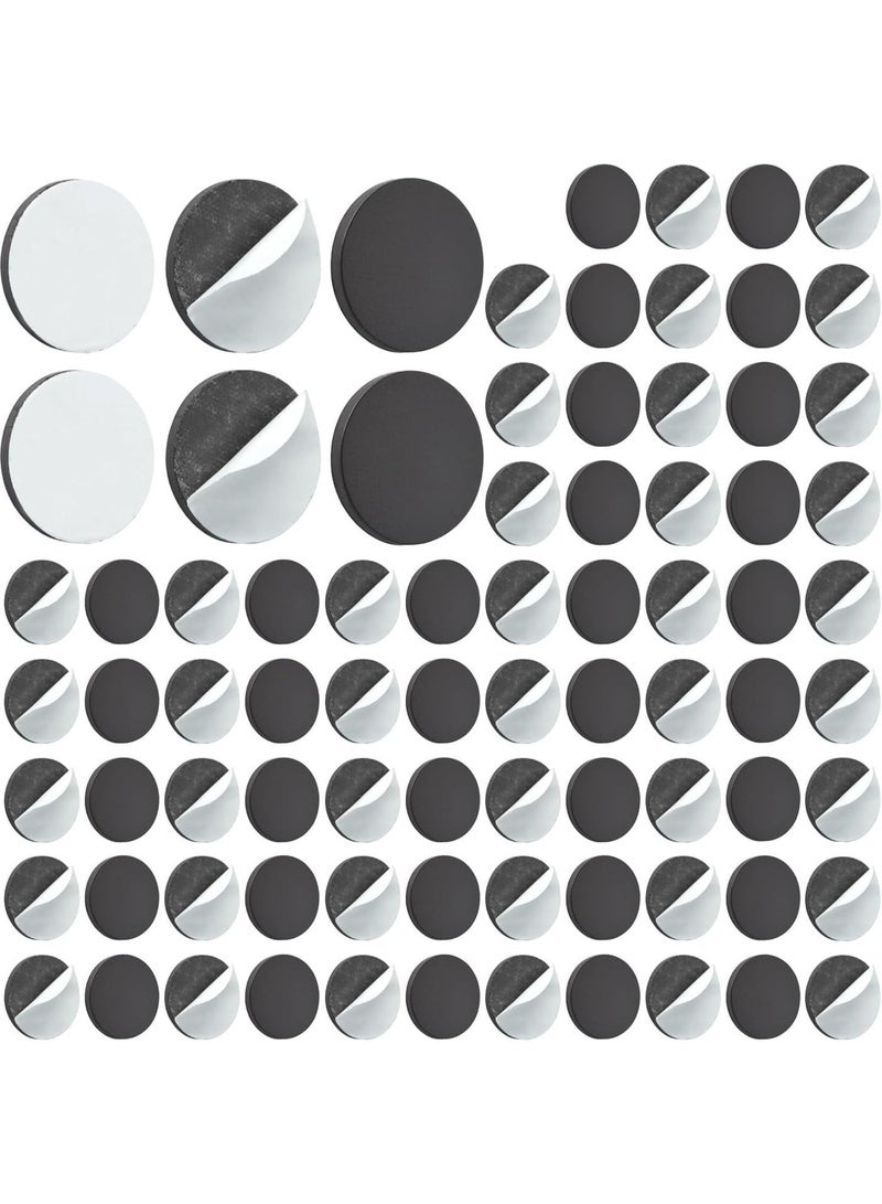 FengSVMA Magnetic Dots with 3M Adhesive Backing, Strong Magnetic Circles Flat Rubber Magnet Squares, Sticky Magnet Dots for Most Surfaces, Refrigerator Whiteboard Dry Erase Board (20mm, Round, 100 pcs) - Image 1