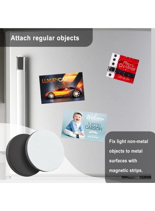 FengSVMA Magnetic Dots with 3M Adhesive Backing, Strong Magnetic Circles Flat Rubber Magnet Squares, Sticky Magnet Dots for Most Surfaces, Refrigerator Whiteboard Dry Erase Board (20mm, Round, 100 pcs) - Image 4