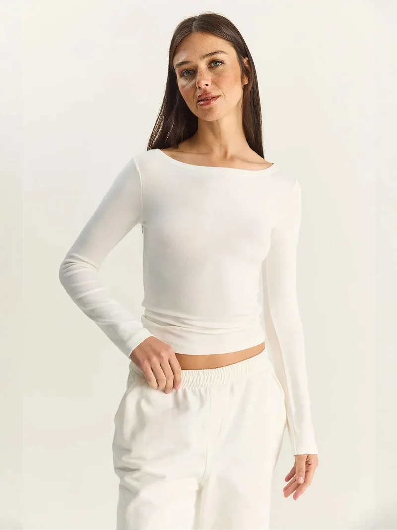 Bianco Lucci LUCCI Fitted Basic Top