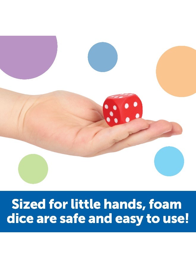 Learning Resources Giant Foam Dot Dice (Set Of 2, 13Cm, Black/White, Ages 3+) - Image 2