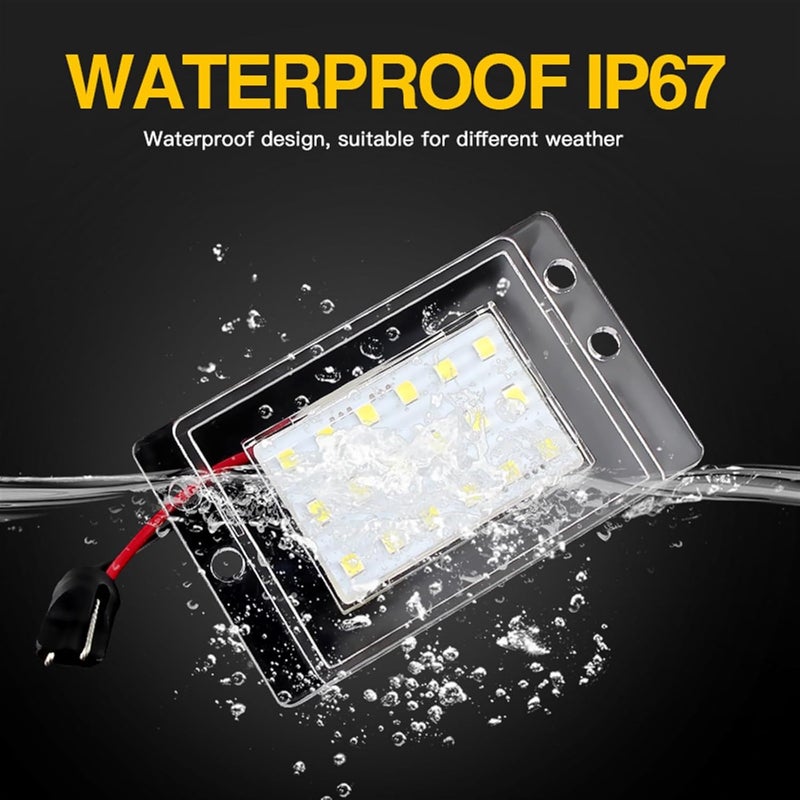 QASULER 2pcs LED License Plate Light for Volvo - Image 4