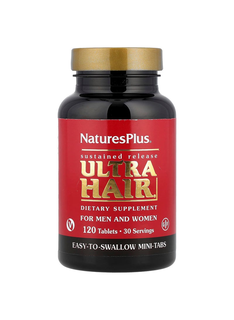 NaturesPlus Ultra Hair, For Men & Women, 120 Tablets
