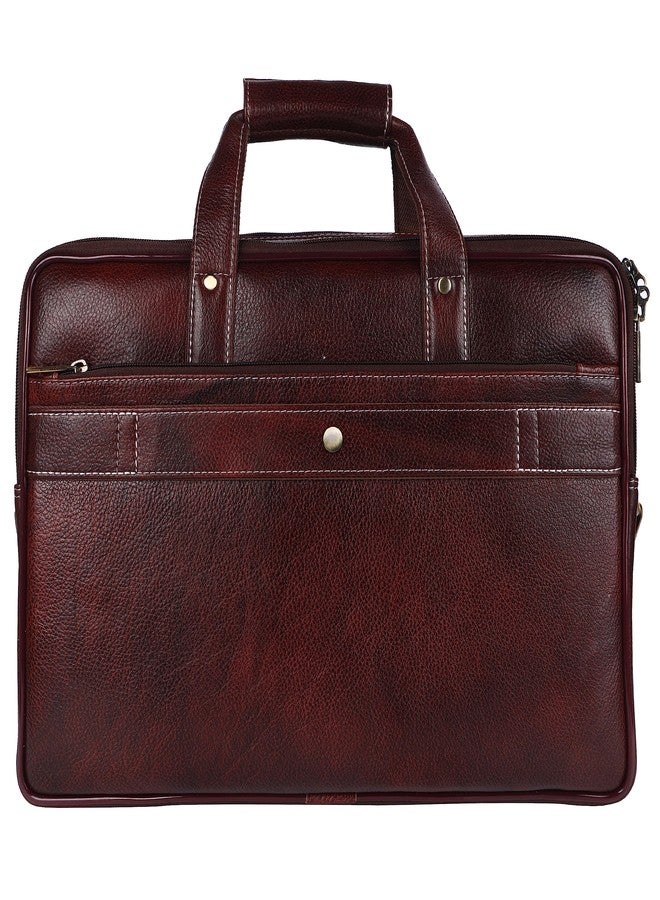 TAURUS Stylish Genuine Leather 16 Inch Laptop Messenger Bag For Office Use (BROWN) - Image 2