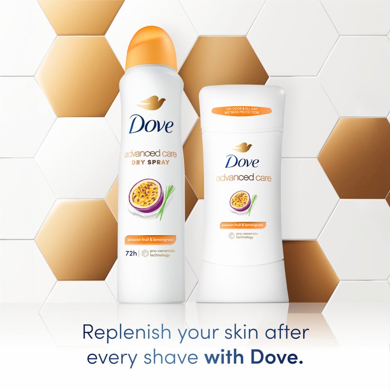 Dove دوف رعاية متقدمة مزيل العرق عصا برائحة فاكهة الباشن وعشب الليمون 4 قطع مزيل العرق بتقنية برو سيراميد تحكم في الرائحة لمدة 72 ساعة وحماية من العرق طوال اليوم 2.6 أونصة - Image 2