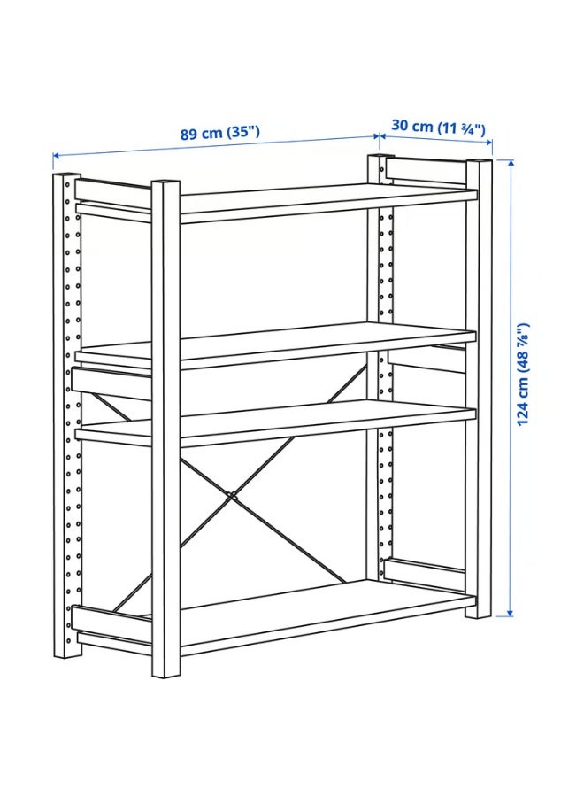 IKEA (IKEA) وحدة رفوف من خشب الصنوبر 89 × 30 × 124 سم - Image 3