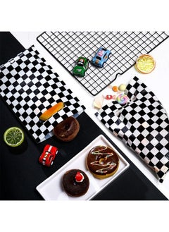 Chinco 50 Pieces Black And White Checkered Bags Race Car Theme Party Favors Race Car Themed Candy Bags Black And White Race Cars Goodie Bags Race Car Theme Party Decorations For Race Birthday Party Supplies  - Image 4