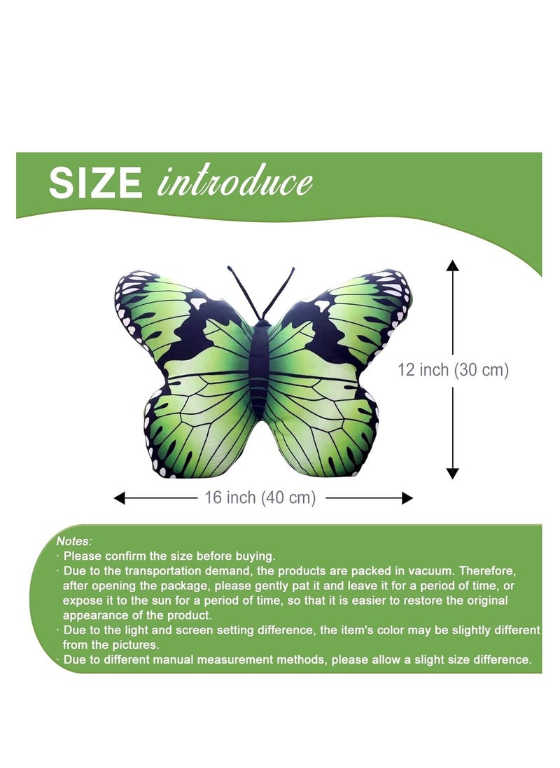 SYOSI - Butterfly Throw Pillow, Faux Butterfly Cuddle Pillow, Simulation Insect Decor, Butterfly Plush Toy, Butterfly Doll, Sofa Cushion, Room Decoration, Shoot Props Pillow,  for Birthday Gifts 16×12 Inch - Image 1