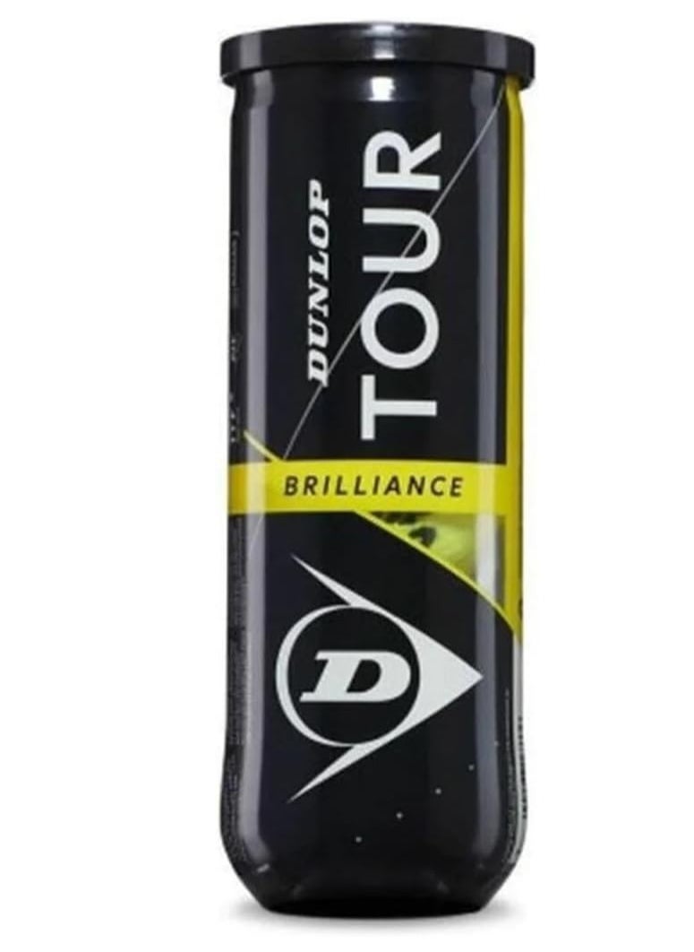 DUNLOP Tennis Balls Tour Brilliance | 3 Ball PER | High-Performance Balls For Competitive Play  - Image 1