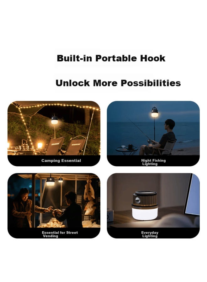 Black Dog Multifunctional Camping Light Solar Outdoor Emergency Rechargeable Camping Lantern - Image 3