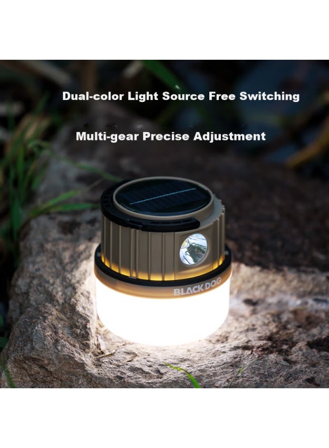 Black Dog Multifunctional Camping Light Solar Outdoor Emergency Rechargeable Camping Lantern - Image 2