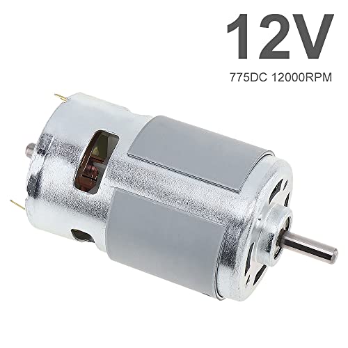 ChgImposs 775 DC Motor 12V 12000RPM High-Speed Large Torque Motor for Small Drill Micro Machine/DIY Model Car with Ball Bearing, Fan Blades, 775 DC Motor - Image 4