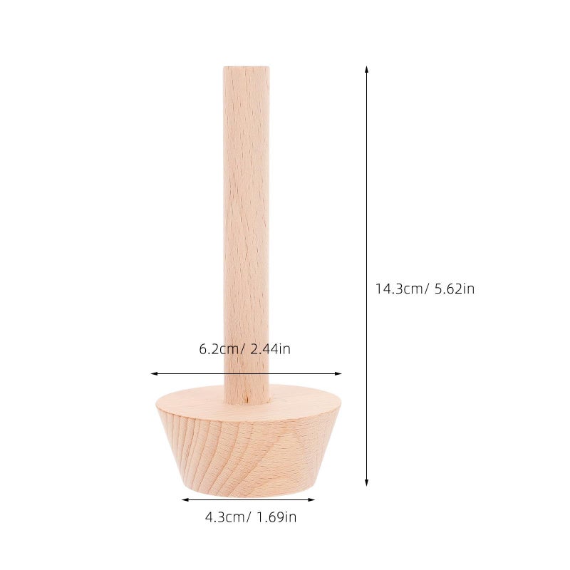 Wooden Egg Tart Molds XL Pastry Pusher Tamper Sturdy Baking Tool For Pies - Image 3