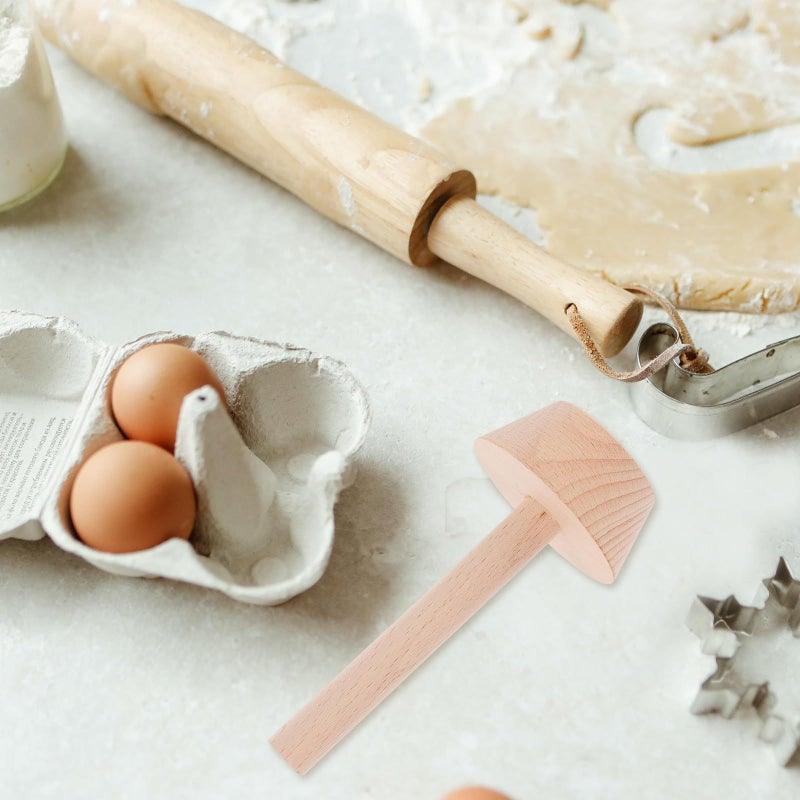 Wooden Egg Tart Molds XL Pastry Pusher Tamper Sturdy Baking Tool For Pies - Image 5