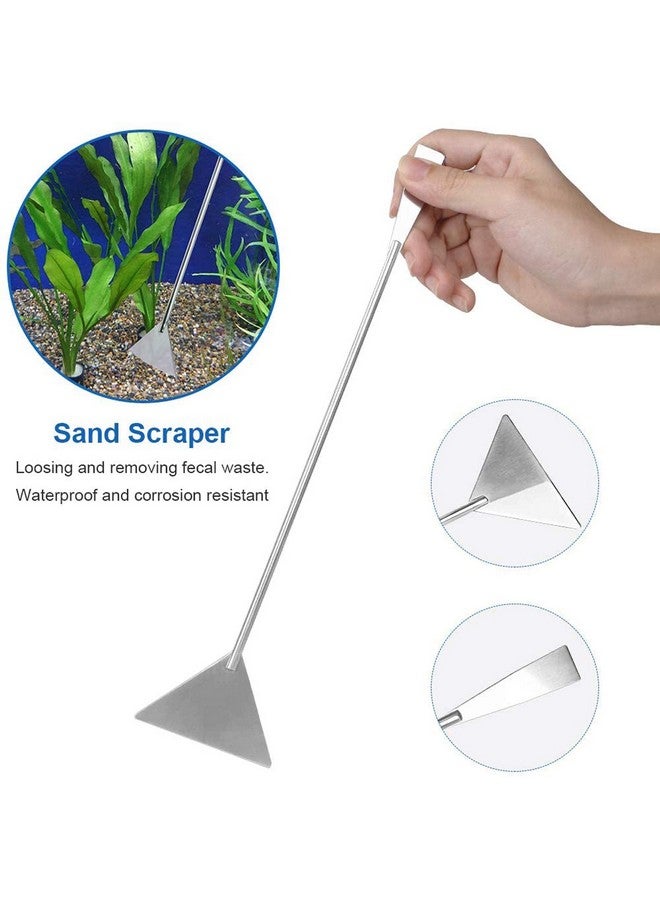 Qpets® 7 in 1 Aquarium Aquascaping Tools Kits, Stainless Steel Aquarium Plant Tools Tweezers Scissors Scrapers for Aquarium Tank Clean Fish Tank Aquascape Tools Sets - Image 5