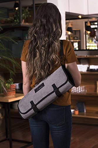 Asaya Chef Knife Roll Bag - 20 Total Pockets for Knives and Kitchen Utensils - Made with Stain Resistant Waxed Nylon - For Chefs and Culinary Students - Knives Not Included(Grey) - Image 2