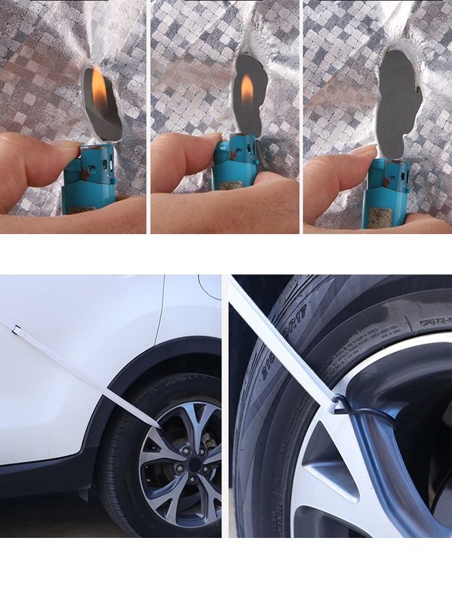 DUNISO Windshield Sunshade Car Sun Protection Cover Car Shade Front Windshield Blocks 99% UV Rays Keeps Your Vehicle Cool Foldable - Image 4