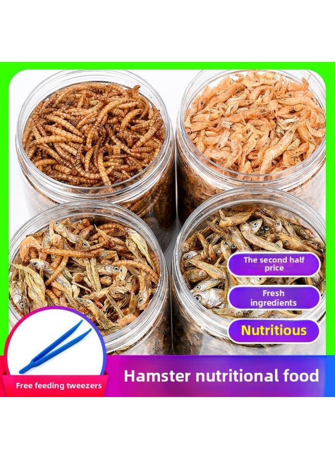 Generic - Hamster Grain Baking Nutrition Bread Bug Dried Freshwater Shrimp Dried Fish Dried Golden Bear Snack Hedgehog Turtle Feed Grain-Color:1200ml Fish, Shrimp And Insect Mixed Pack + 1200ml Dried Worms [ready Stock At The Counter] - Image 1