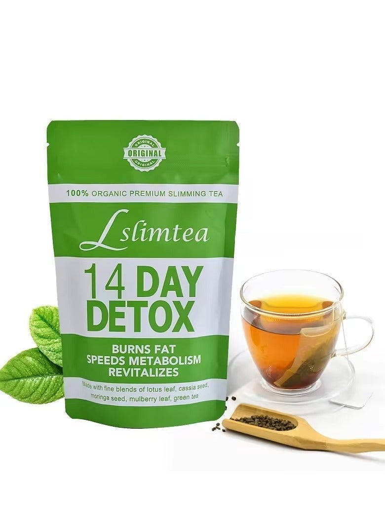 شاي ذكي شاي دي detox للتخلص من السموم، يدعم صحة الجهاز الهضمي والتمثيل الغذائي، 14 كيسًا - Image 1