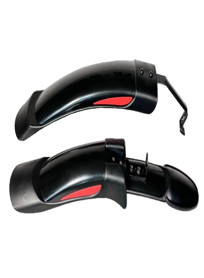 Impetus Cycle Mudguard for 24 Inch 26inch Bicycle Fender Reflected Tape Red Heavy Plastic Material Suitable for Both Carrier and Non Carrier MTB Front Rear Set - Image 1