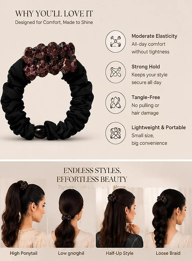 Take Two  Embellished Scrunchies for Women | Best Price UAE