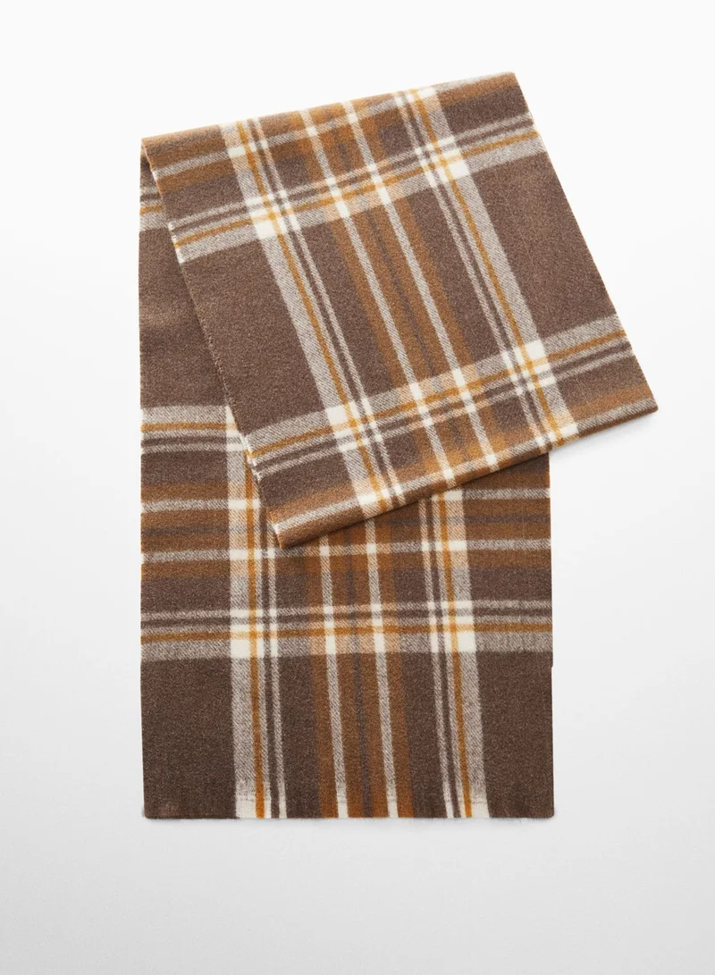 Mango Man Checked Scarf