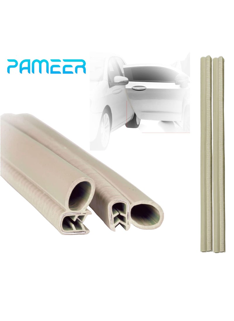 PAMEER Car Door Edge Guard Protectors P Shape Rubber Edge Trim Rubber Clip Buffer to Avoid Collision with Other Vehicle Bodies Size 50cm Beige Color  - Image 1