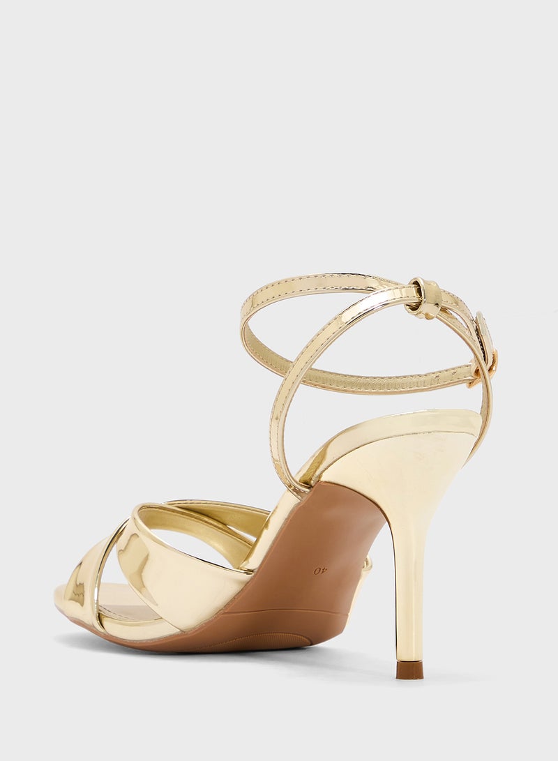 ELLA Heeled Sandal With Crossover  Strap  - Image 3