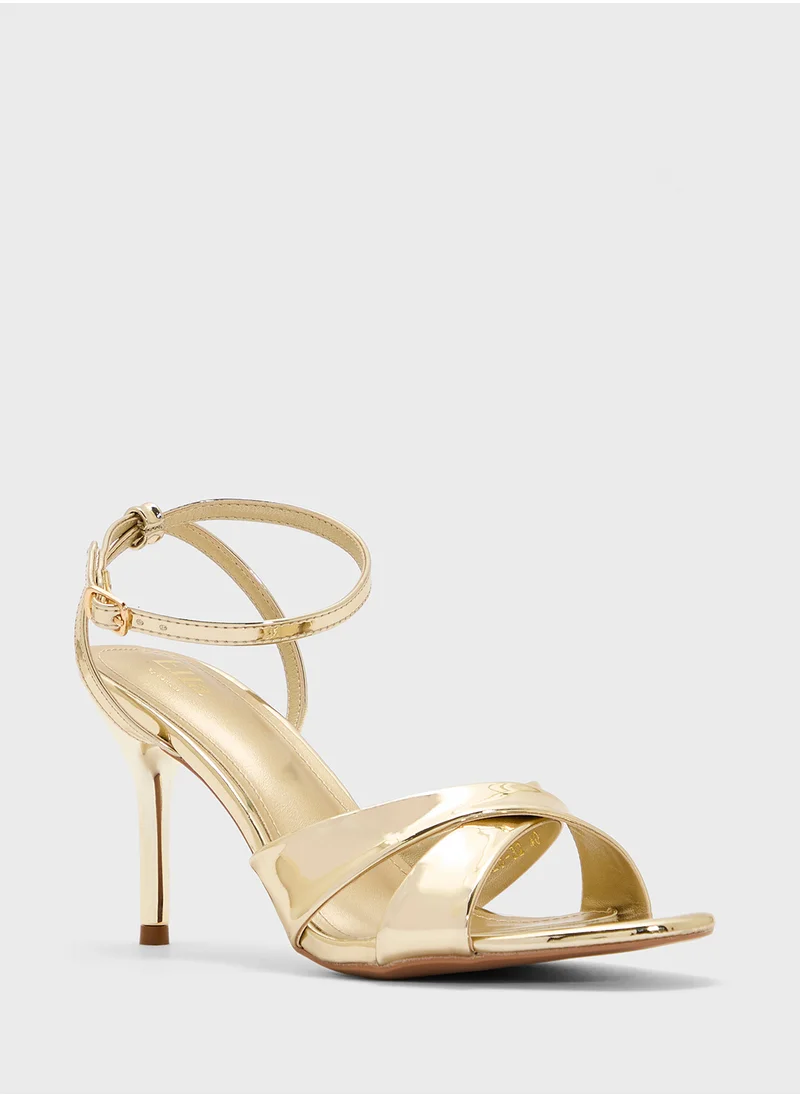 ELLA Heeled Sandal With Crossover  Strap